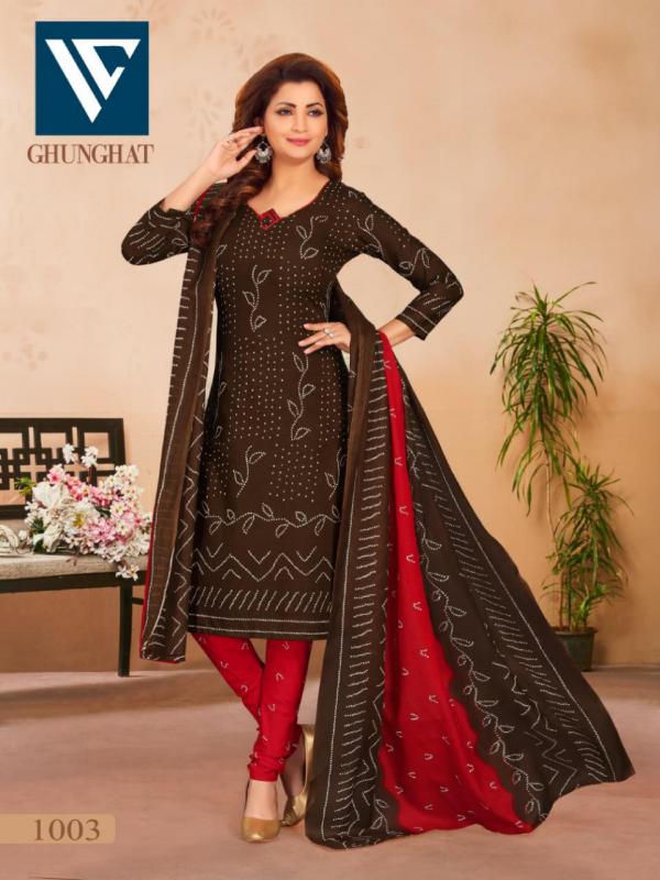 Ghunghat 1 Fancy Cotton Bandhani Printed Dress Materials